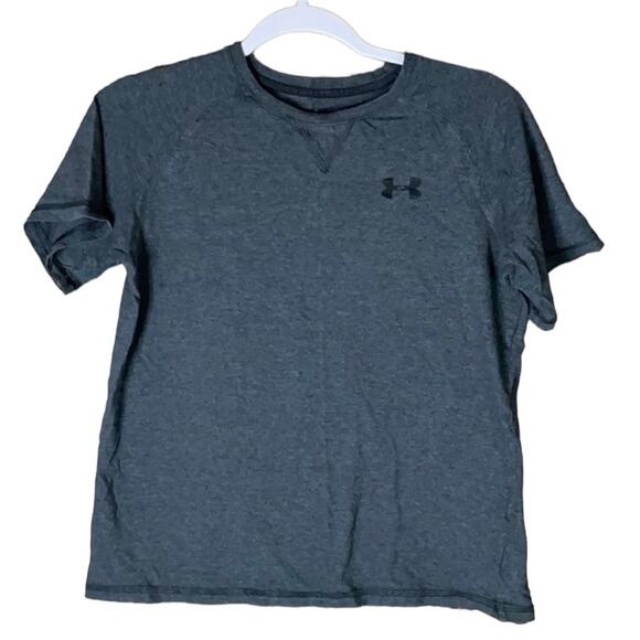 Under Armour Charged Cotton Short Sleeve Shirt Solid Gray Size YMD Medium - Picture 1 of 7